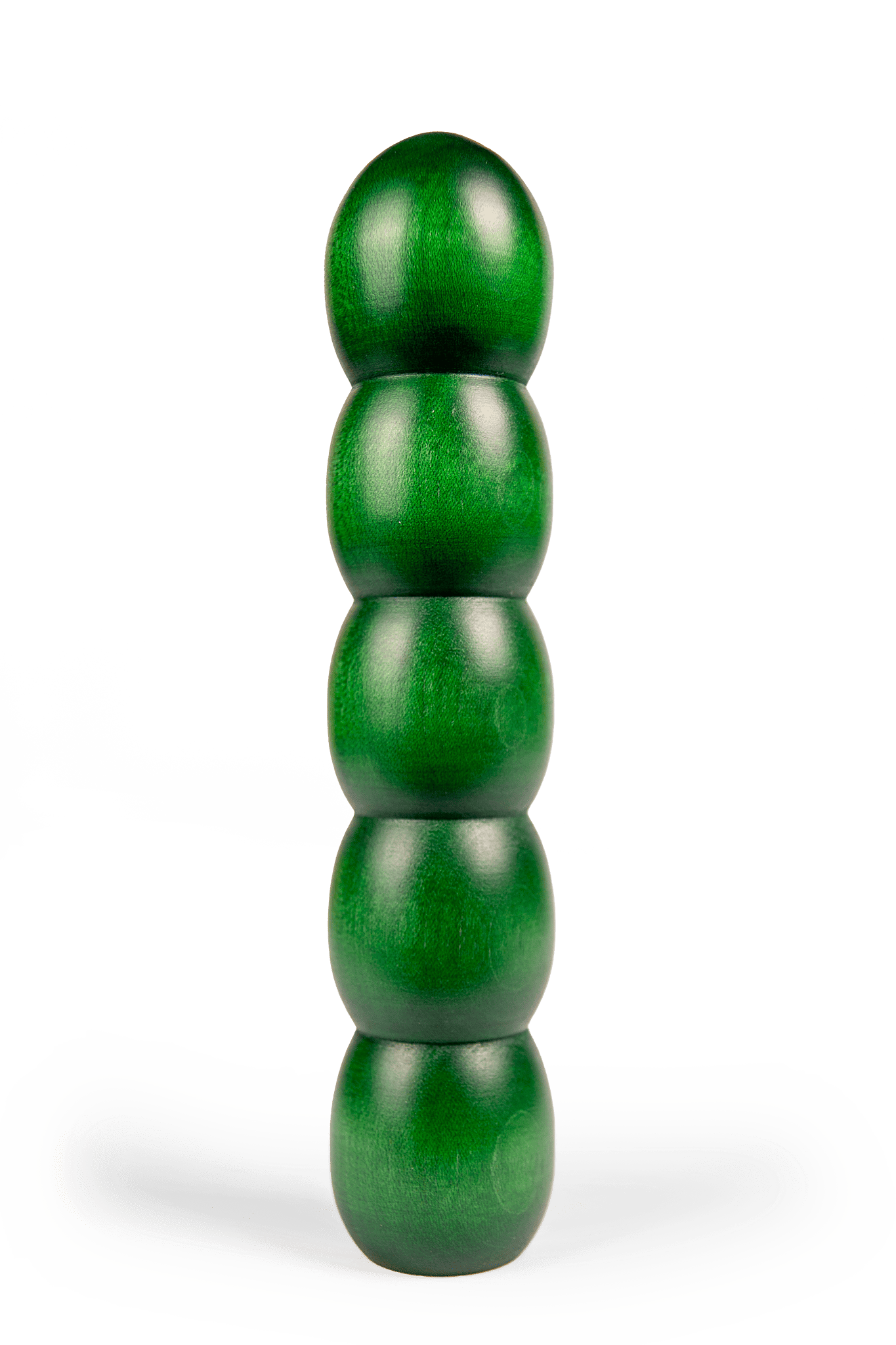 Burrli Grün Holzvibrator Holzdildo Rainbow Edition, gefertigt aus hochwertigem Naturholz, handgefertigt von Holz-Knecht, mit stilvollem grünen Finish.