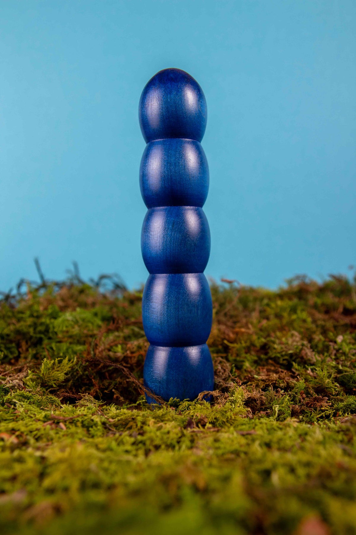 BURRLI blau HOLZVIBRATOR Holzdildo Moos Natur || Rainbow Edition Holz-Knecht.at