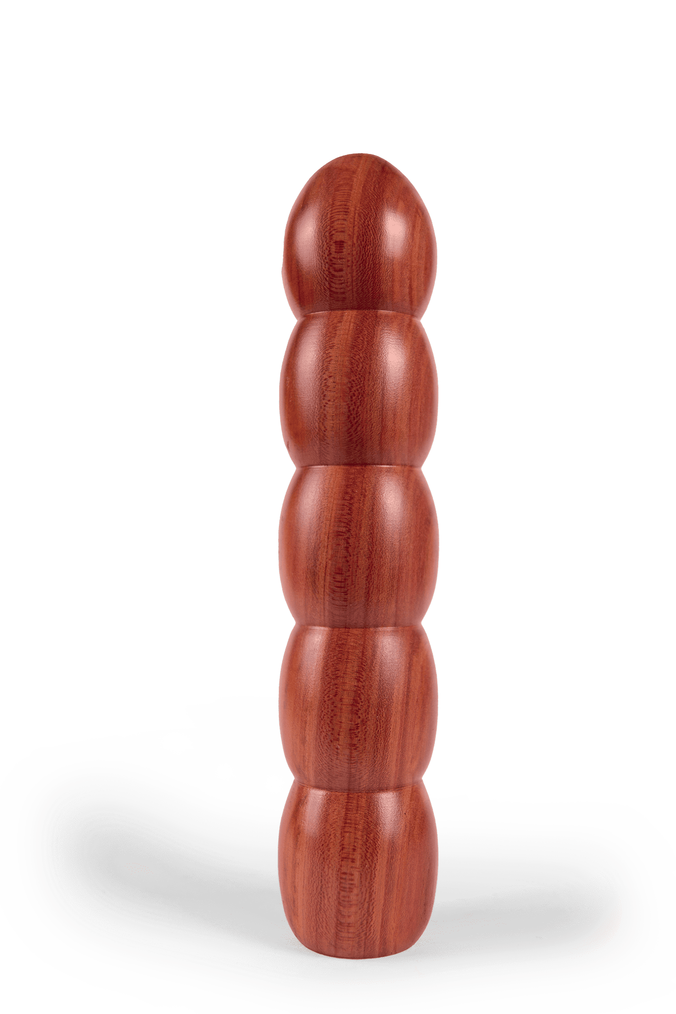 Burrli Holzvibrator Holzdildo aus Zwetschgenholz, handgefertigt von Holz-Knecht, mit natürlicher Holzmaserung.