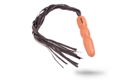 Knechtholz Peitsche Flogger – Summsi Edition aus Eichenholz,  Dildo handgefertigt mit weichen Lederbändern für vielseitige Stimulation.