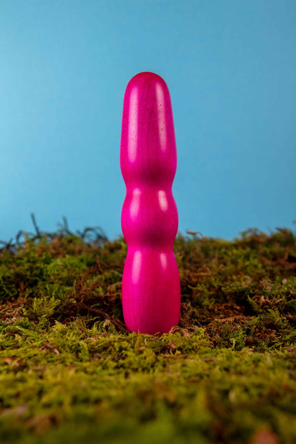 SUMMSI pink rosa HOLZVIBRATOR Holzdildo Moos Natur || Rainbow Edition Holz-Knecht.at