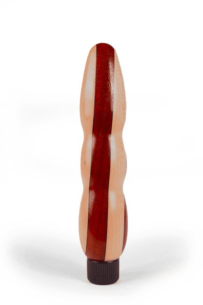 SUMMSI Holzvibrator Holzdildo Rossi Edition, handgefertigter Holzdildo von Holz-Knecht, aus hochwertigem rotem Naturholz für ein intensives Erlebnis.