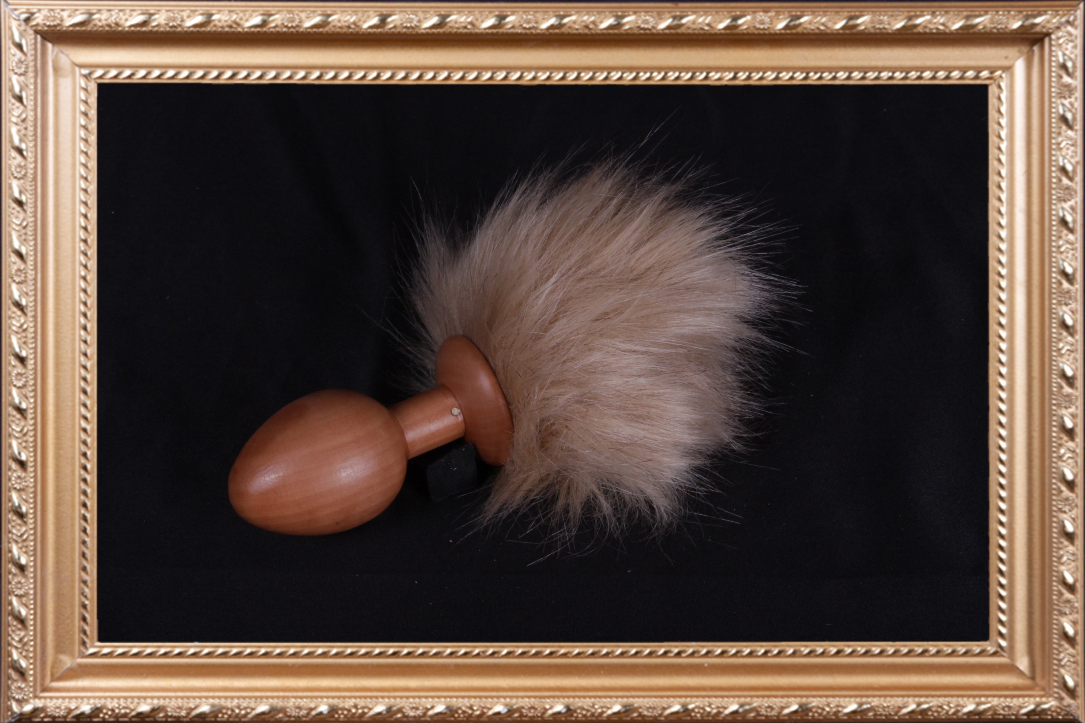 OACHKATZLSCHWOAF Birne Hase Beige || Wooden Furry Tail Anal Butt Plug Holz|| Fox Bunny Raccoon || Sex Toy || Handmade by Holz-Knecht.at